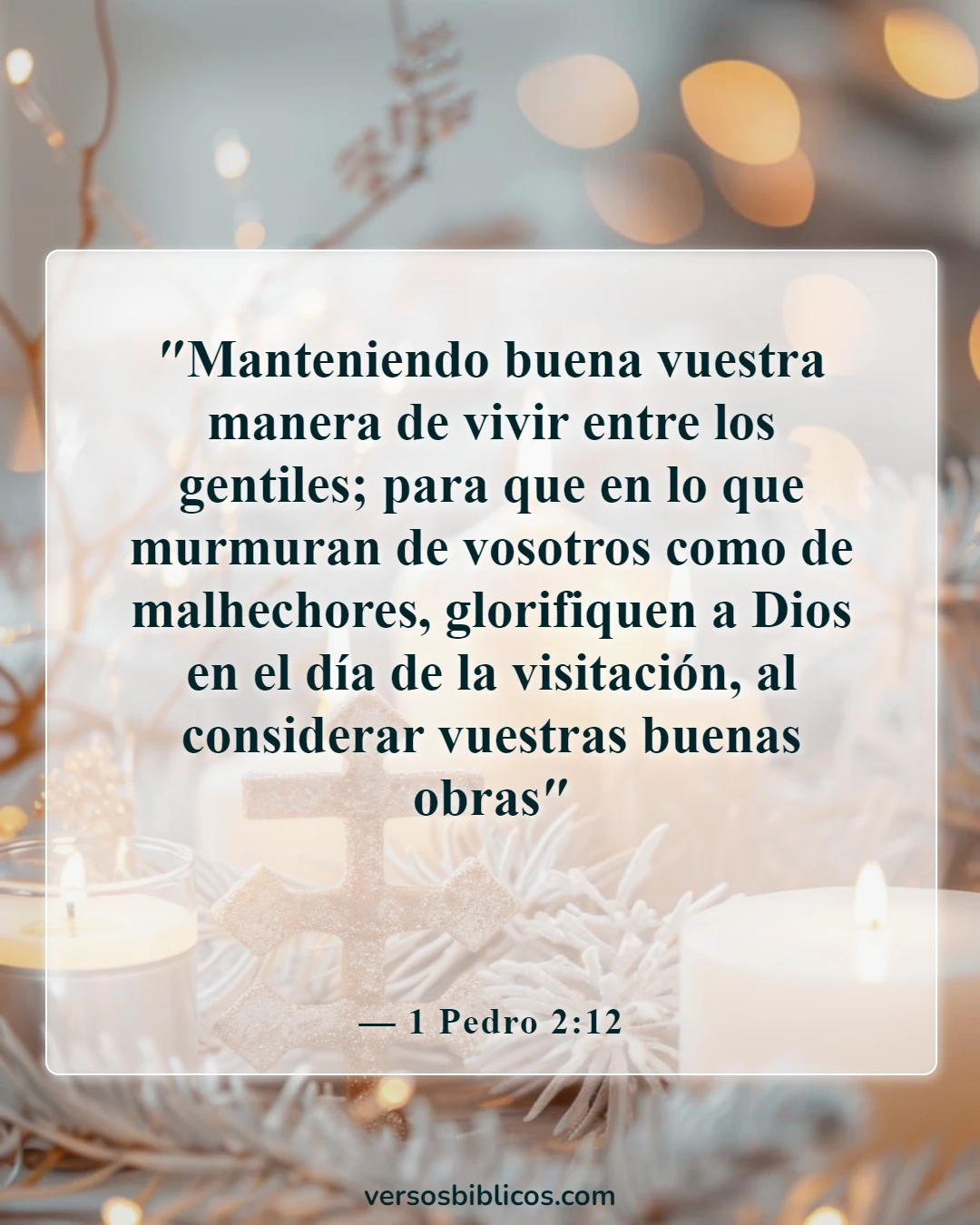 Versículos de la Biblia sobre cómo compartir tu fe (1 Pedro 2:12)