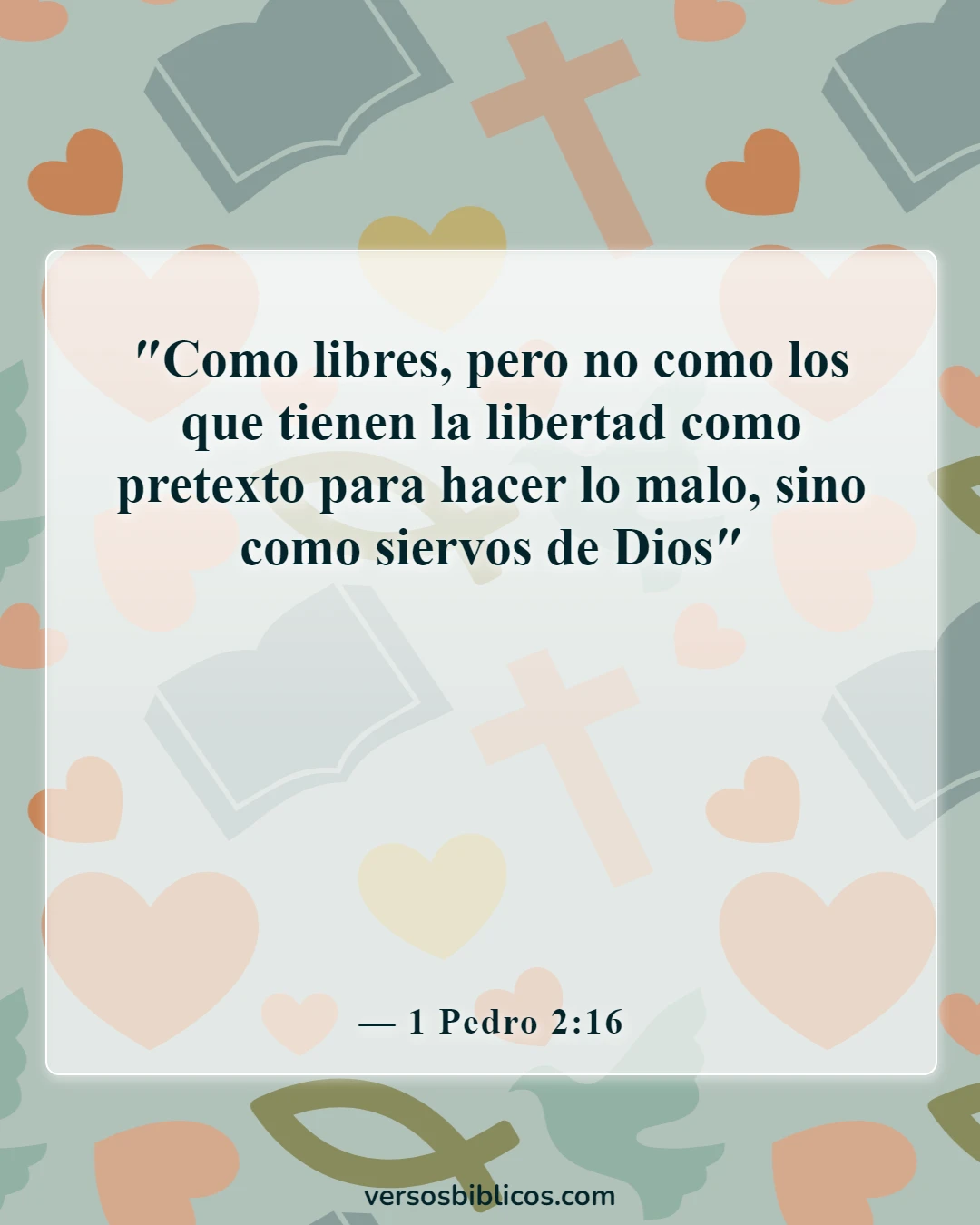 Versículos de la Biblia sobre Libre de Cadenas (1 Pedro 2:16)