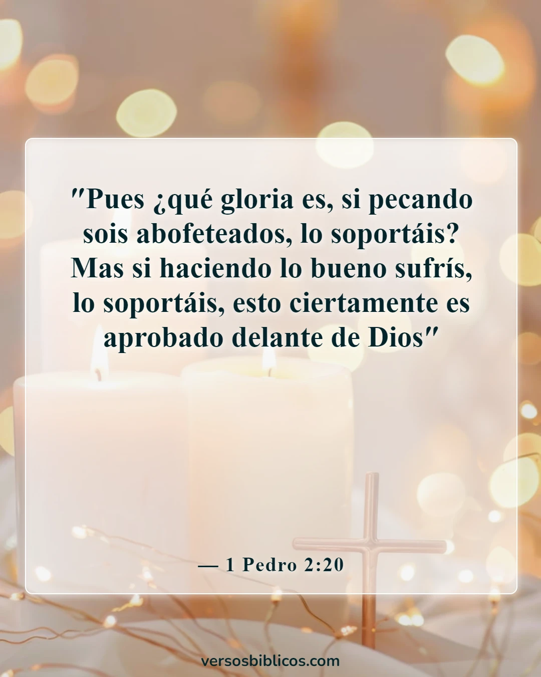 Versículos de la Biblia sobre no defenderse (1 Pedro 2:20)