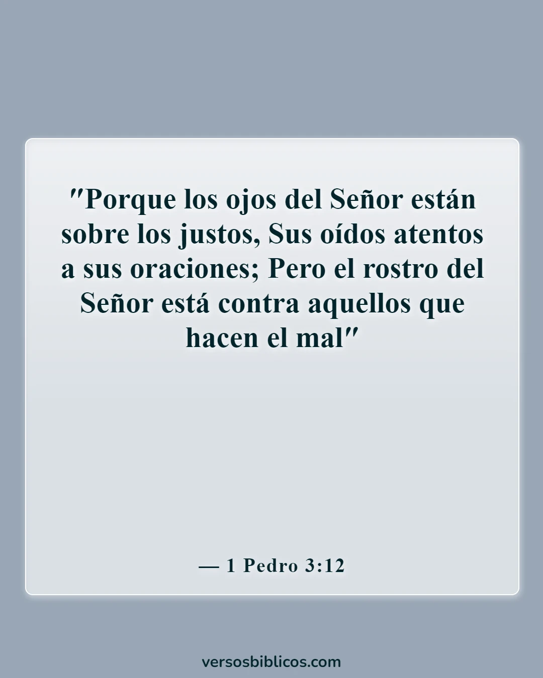 Versículos de la Biblia sobre el karma (1 Pedro 3:12)
