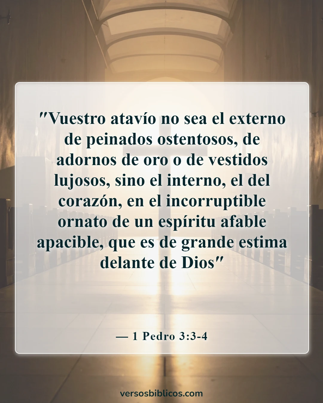 Versículos de la Biblia sobre la ropa de mujer (1 Pedro 3:3-4)