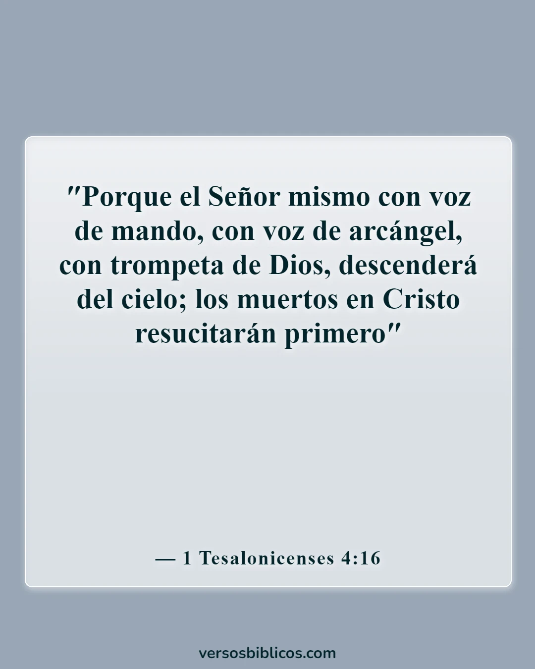 Versículos de la Biblia sobre Jesús (1 Tesalonicenses 4:16)