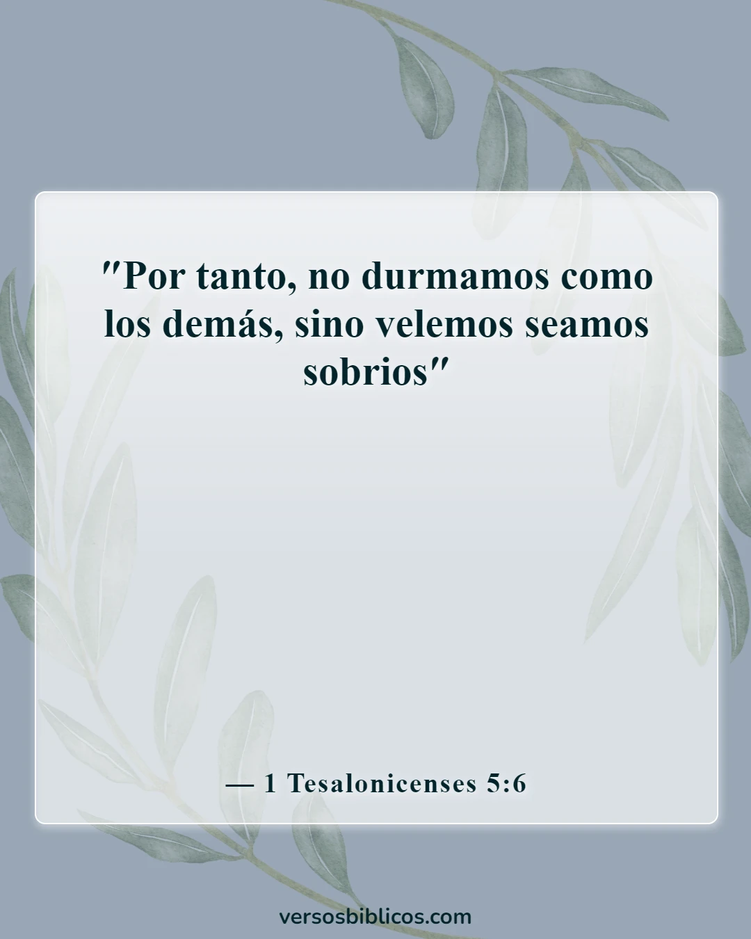 Versículos de la Biblia sobre despertar (1 Tesalonicenses 5:6)