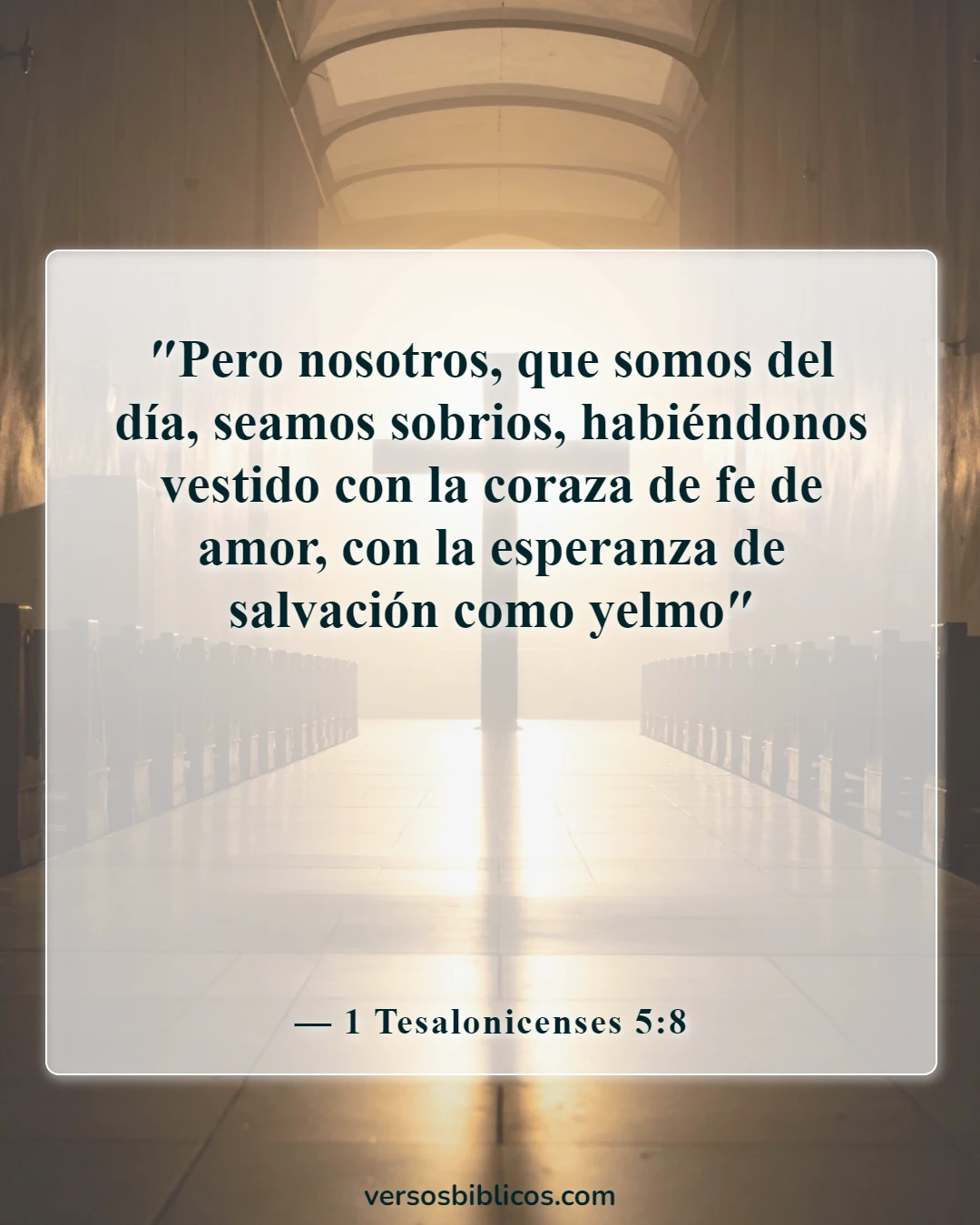 Versículos de la Biblia sobre la esperanza (1 Tesalonicenses 5:8)