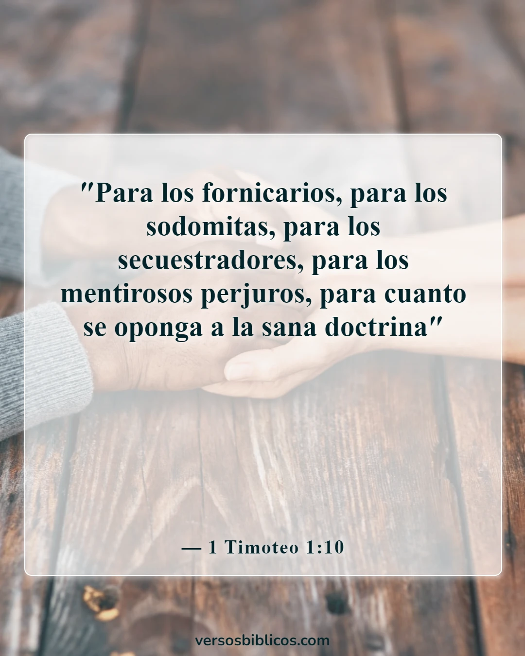 Versículos de la Biblia sobre los mentirosos que van al infierno (1 Timoteo 1:10)
