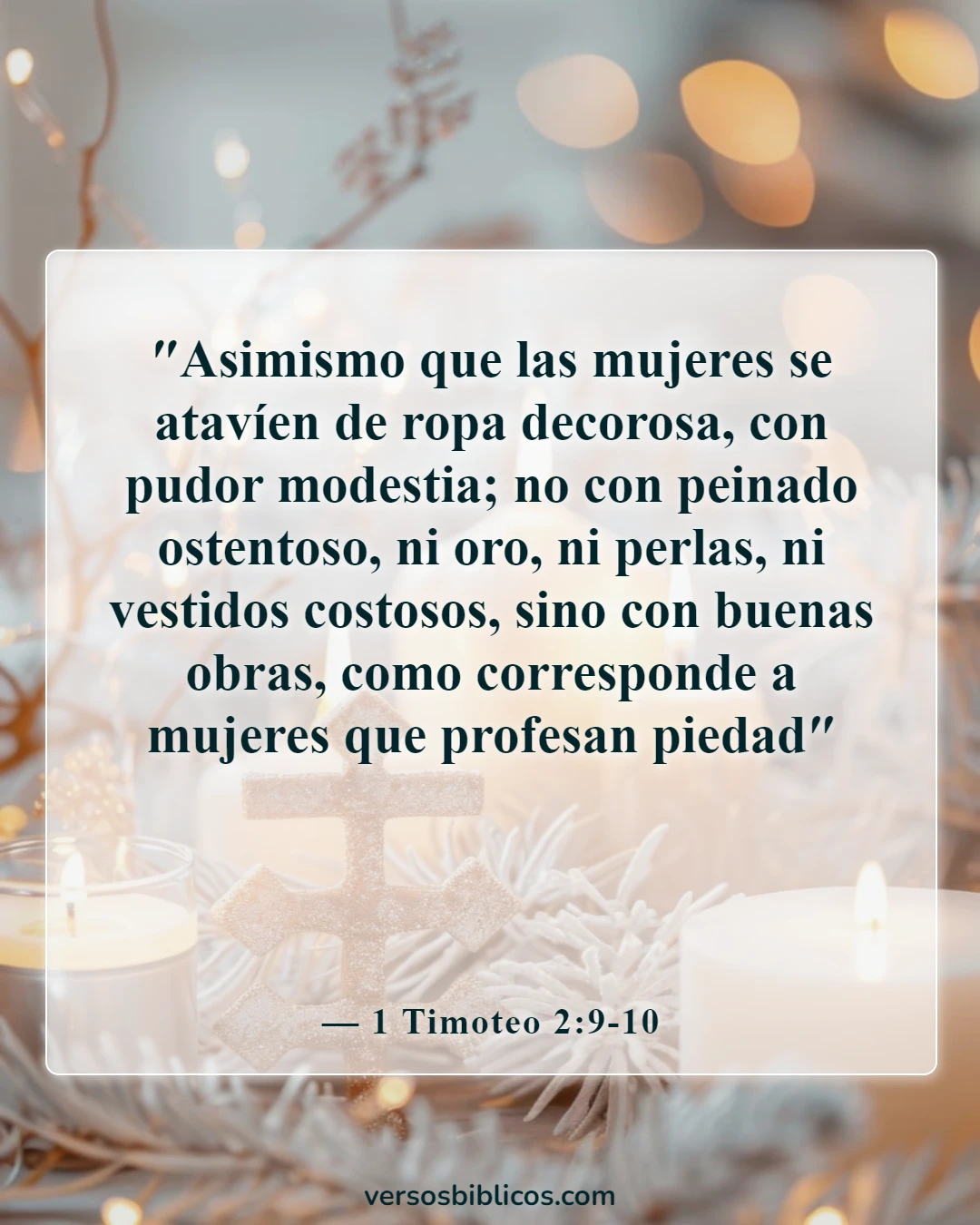 Versículos de la Biblia sobre la ropa de mujer (1 Timoteo 2:9-10)