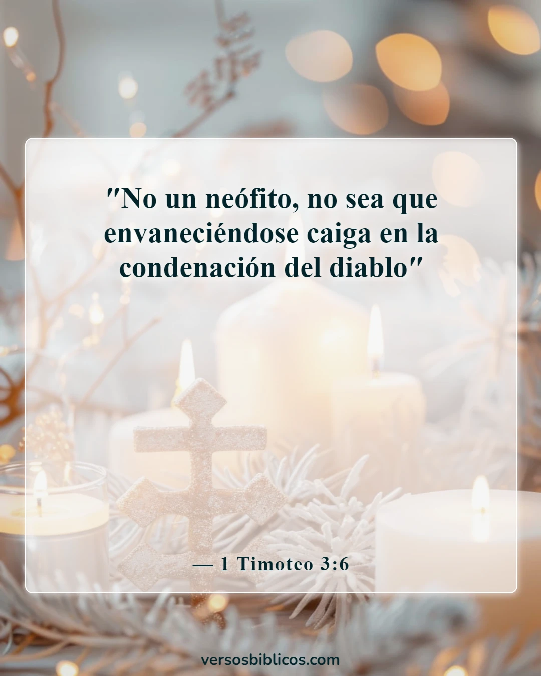 Versículos de la Biblia sobre el otoño (1 Timoteo 3:6)
