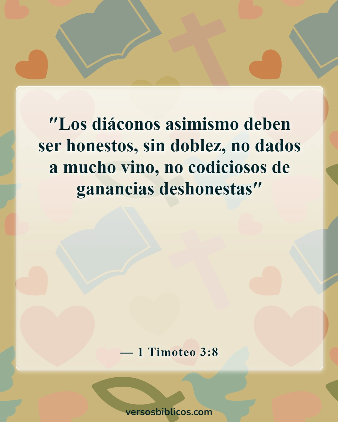 Versículos de la Biblia sobre el vino (1 Timoteo 3:8)