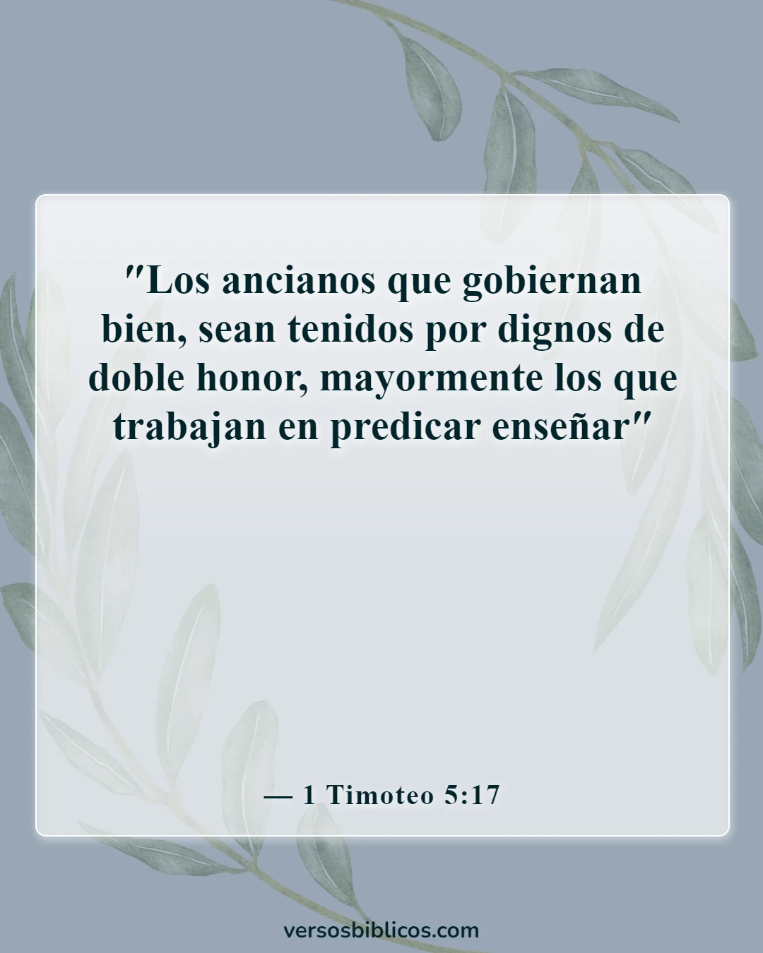 Versículos de la Biblia sobre admirar a alguien (1 Timoteo 5:17)