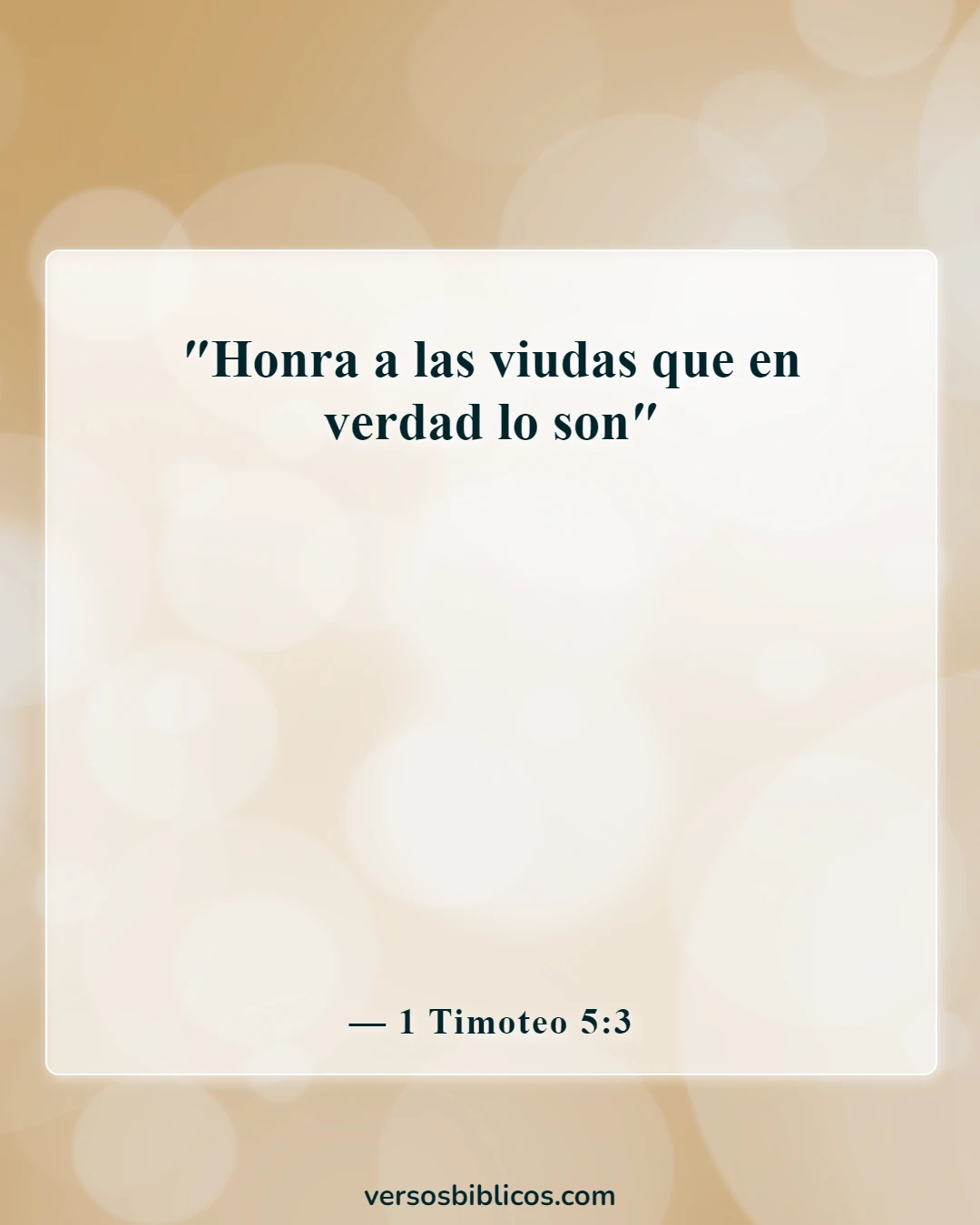 Versículos de la Biblia sobre las viudas (1 Timoteo 5:3)