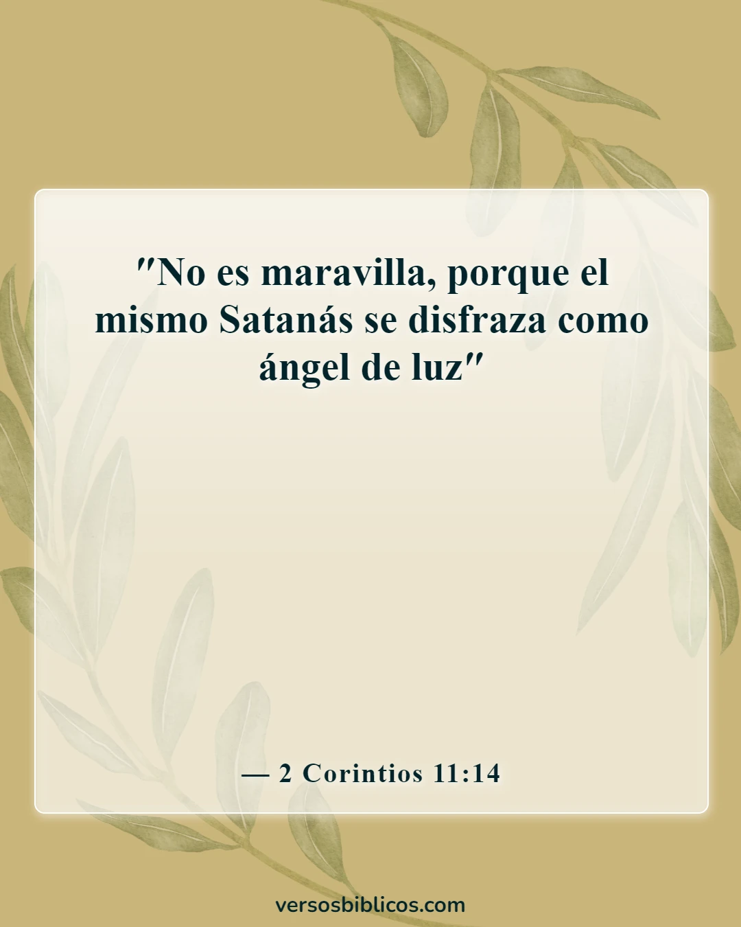 Versículos de la Biblia sobre Satanás (2 Corintios 11:14)