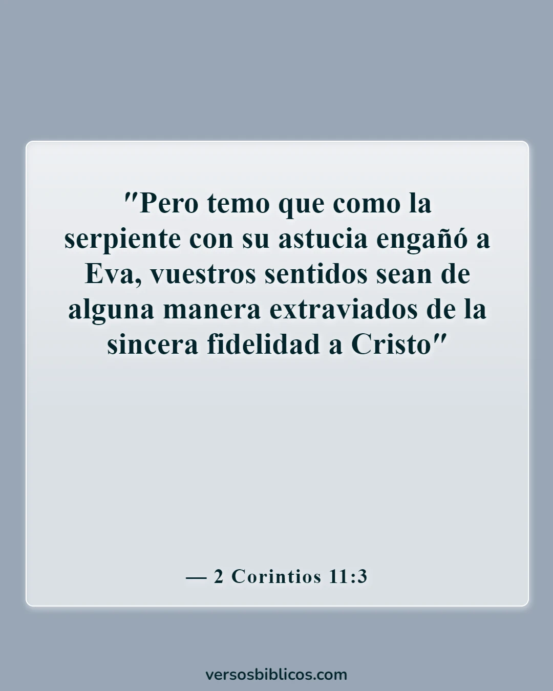 Versículos de la Biblia sobre Satanás (2 Corintios 11:3)