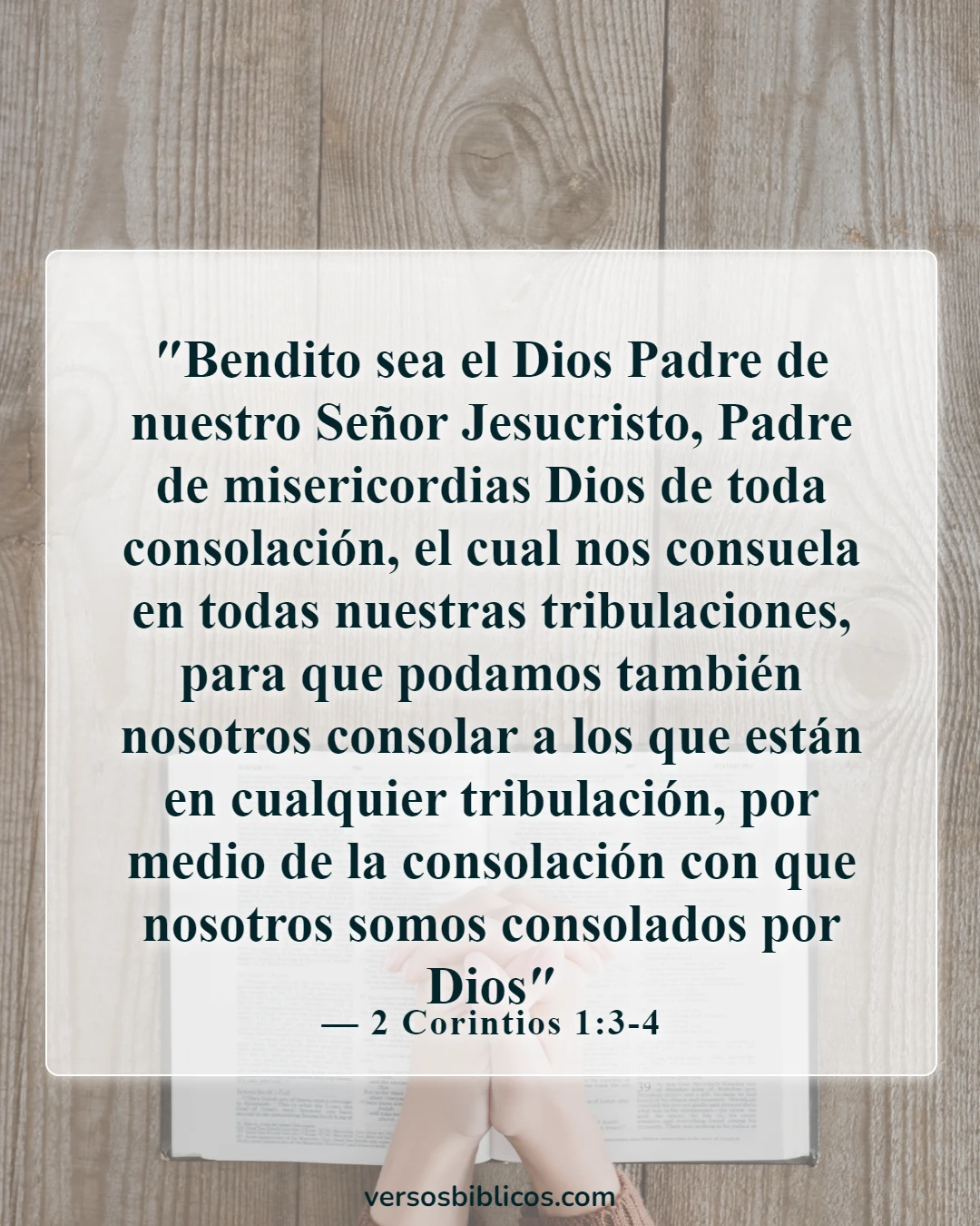 Versículos de la Biblia sobre la soledad (2 Corintios 1:3-4)