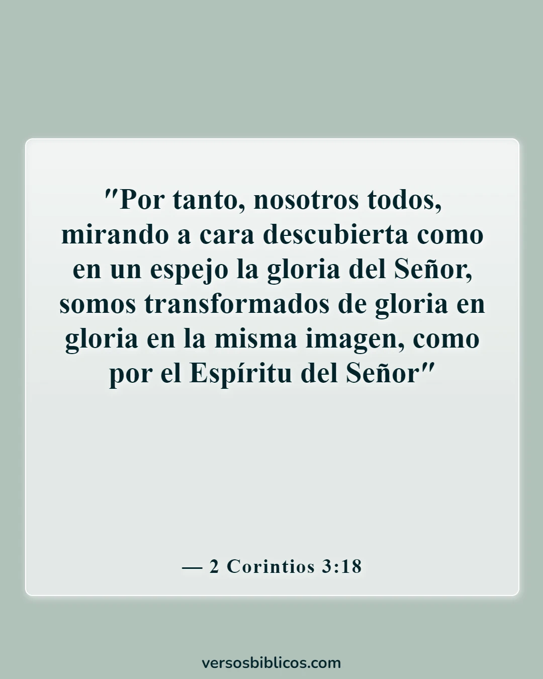 Versículos de la Biblia sobre dar fruto (2 Corintios 3:18)