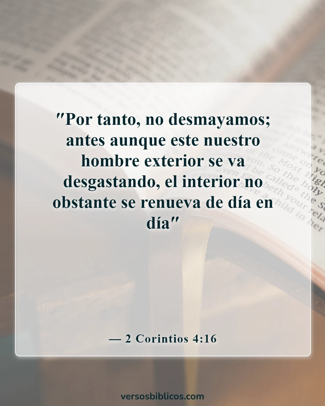 Versículos de la Biblia sobre la esperanza (2 Corintios 4:16)