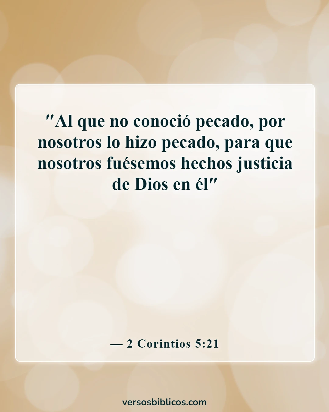Versículos de la Biblia sobre la salvación solo a través de Cristo (2 Corintios 5:21)