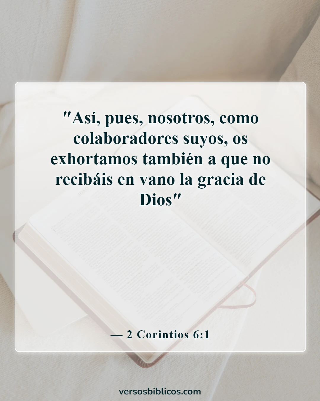 Versículos de la Biblia sobre la asociación (2 Corintios 6:1)