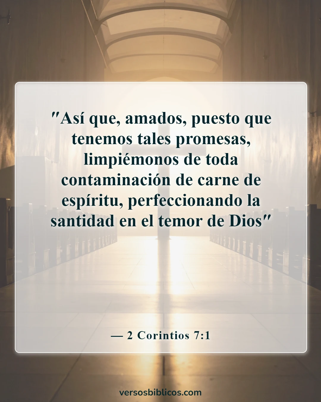 Versículos de la Biblia sobre los apartados del mundo (2 Corintios 7:1)