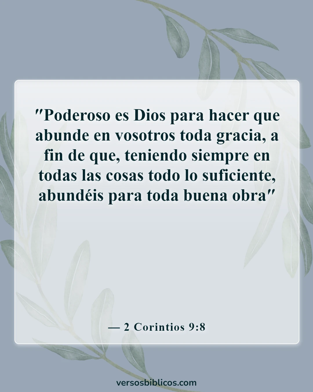 Versículos de la Biblia sobre la restauración (2 Corintios 9:8)