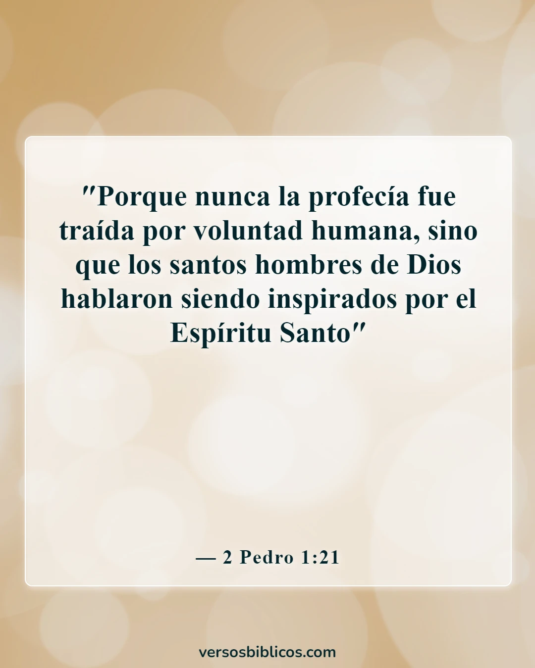 Versículos de la Biblia sobre poderosas profecías (2 Pedro 1:21)