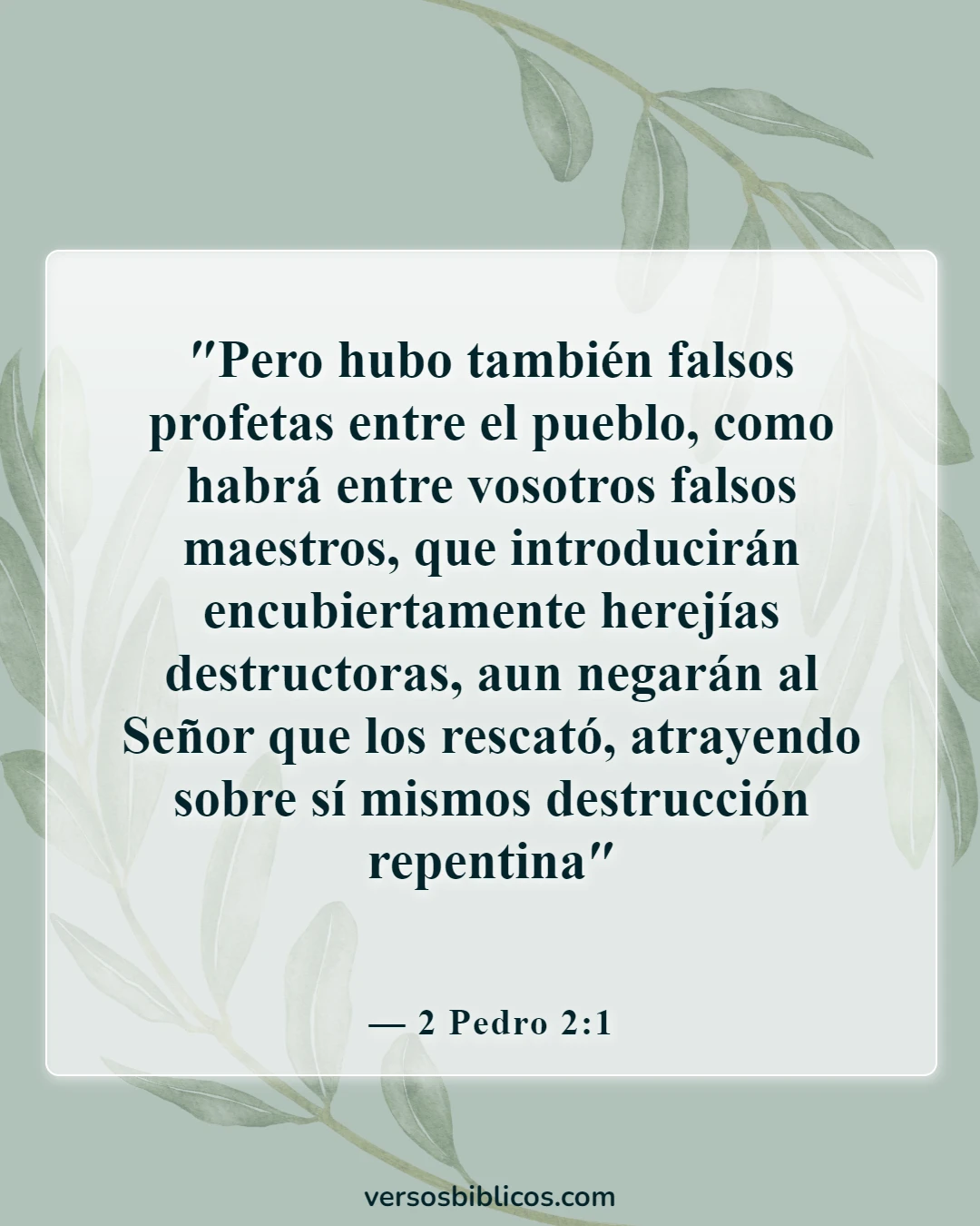 Versículos de la Biblia sobre poderosas profecías (2 Pedro 2:1)