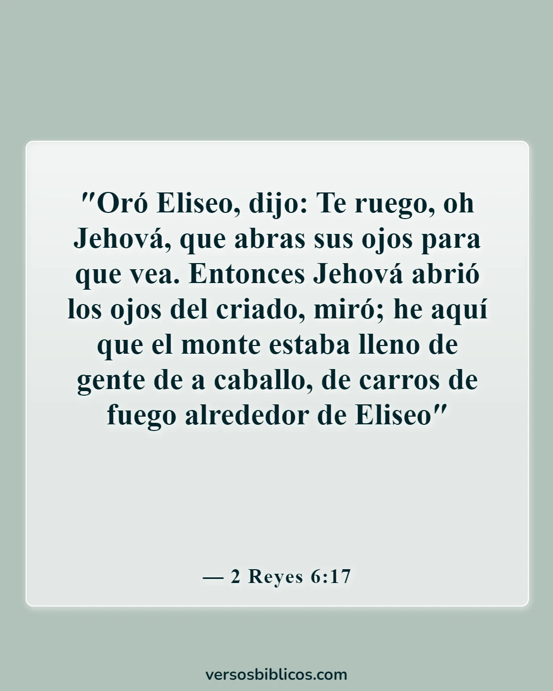 Versículos de la Biblia sobre el ejército de Dios (2 Reyes 6:17)