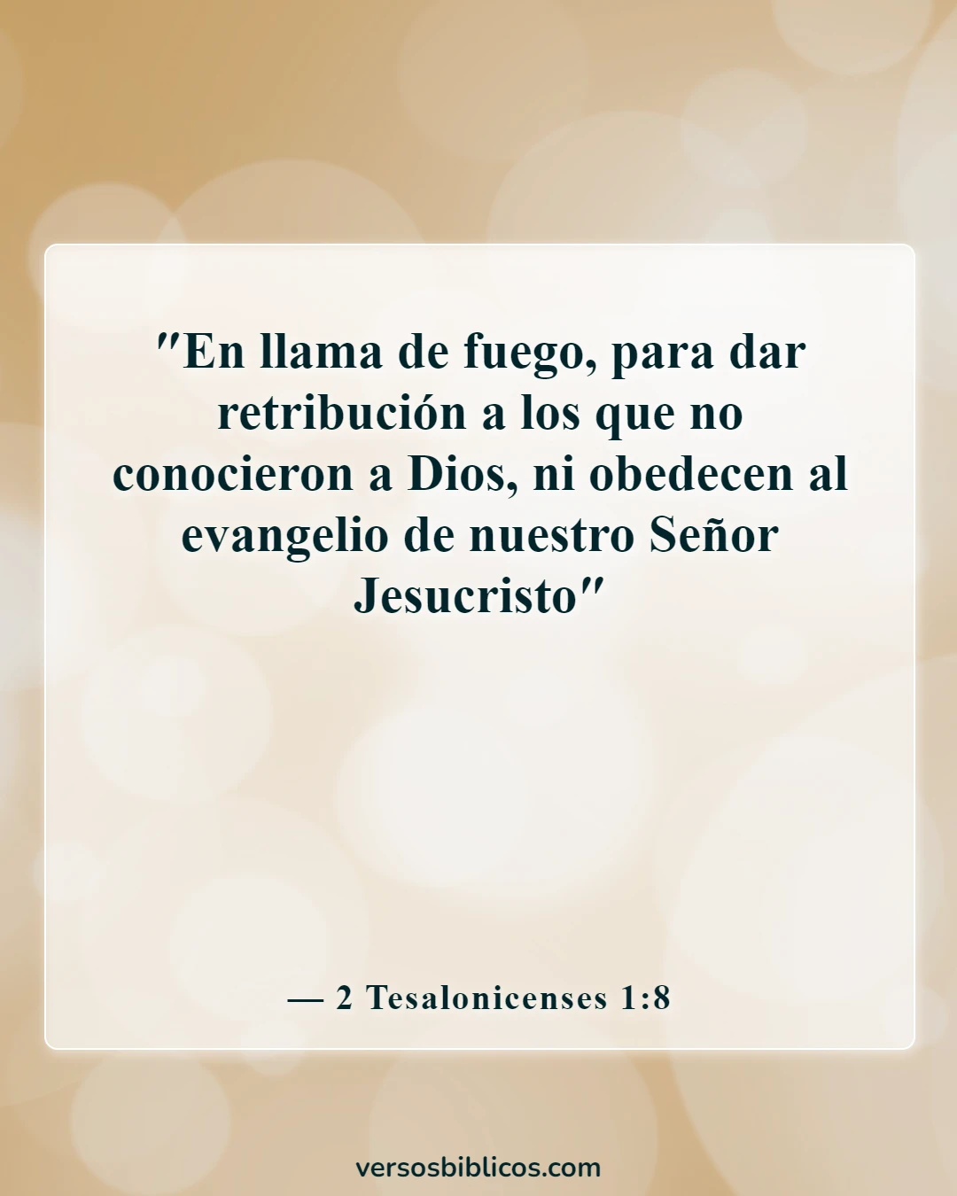 Versículos de la Biblia sobre la muerte eterna (2 Tesalonicenses 1:8)