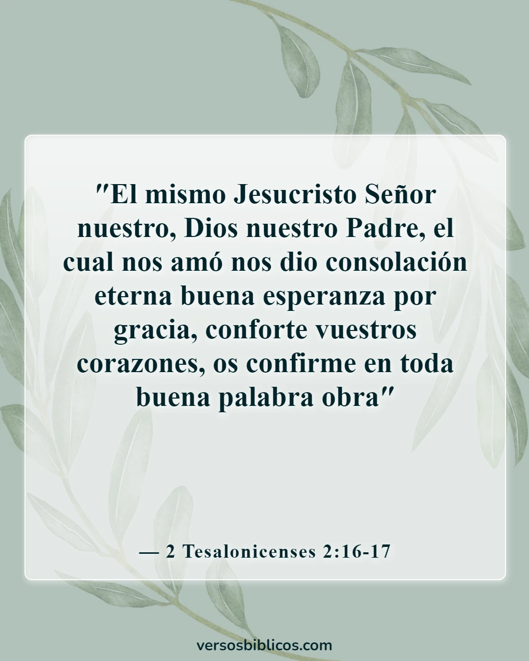 Versículos de la Biblia sobre la esperanza para el futuro (2 Tesalonicenses 2:16-17)