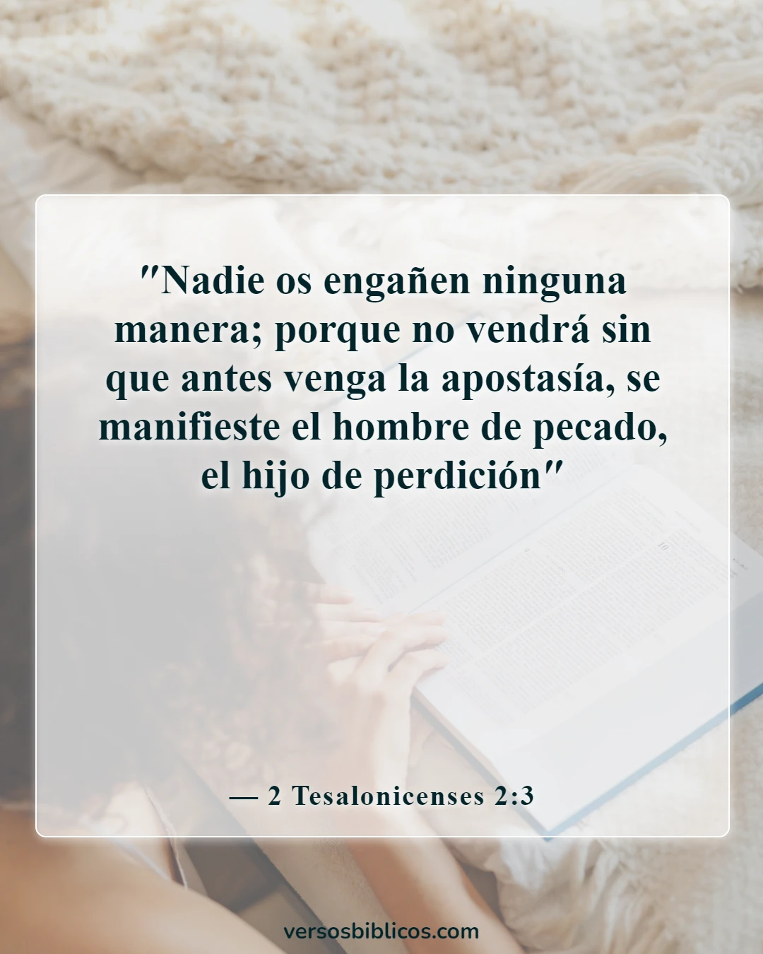 Versículos de la Biblia sobre el Anticristo (2 Tesalonicenses 2:3)