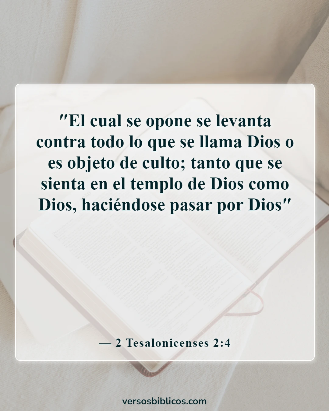 Versículos de la Biblia sobre el Anticristo (2 Tesalonicenses 2:4)