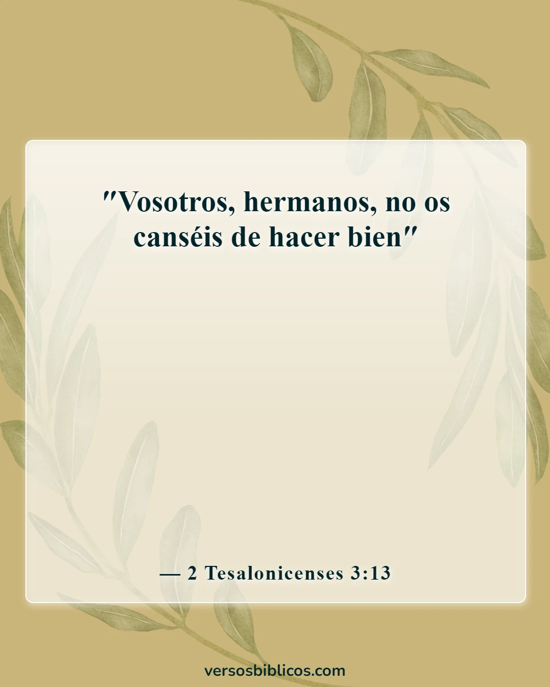 Versículos de la Biblia sobre la perseverancia (2 Tesalonicenses 3:13)