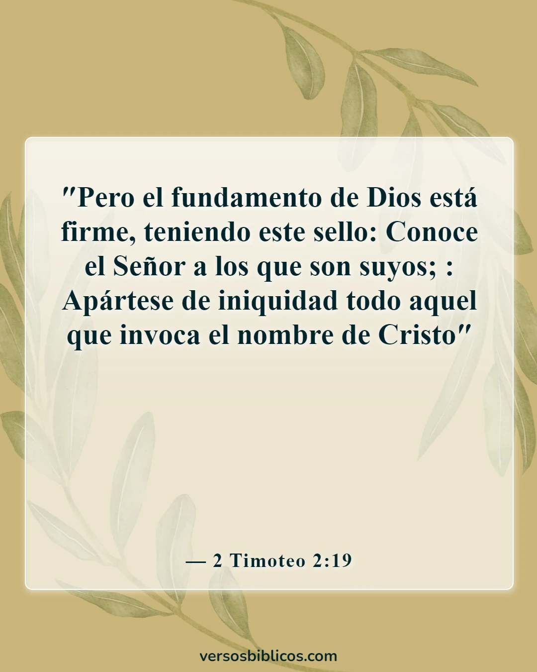 Versículos de la Biblia sobre arraigados y cimentados (2 Timoteo 2:19)