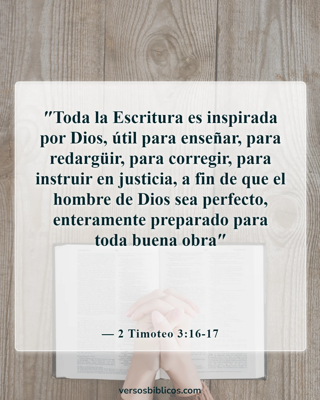 Versículos de la Biblia sobre dejar atrás los errores y la culpa del pasado (2 Timoteo 3:16-17)