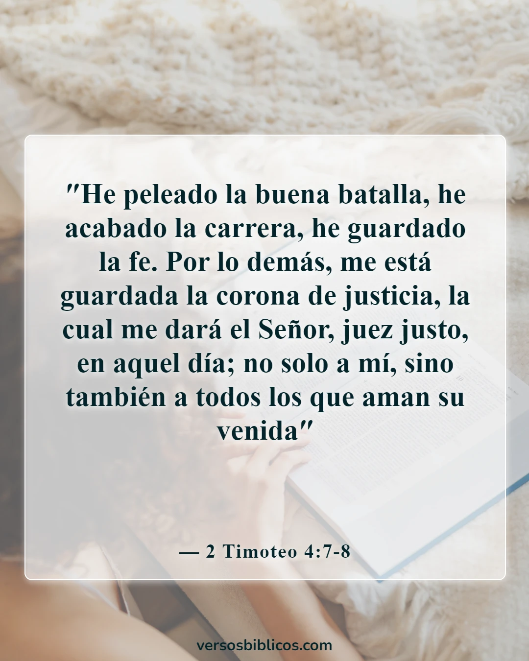 Versículos de la Biblia sobre dar fruto (2 Timoteo 4:7-8)