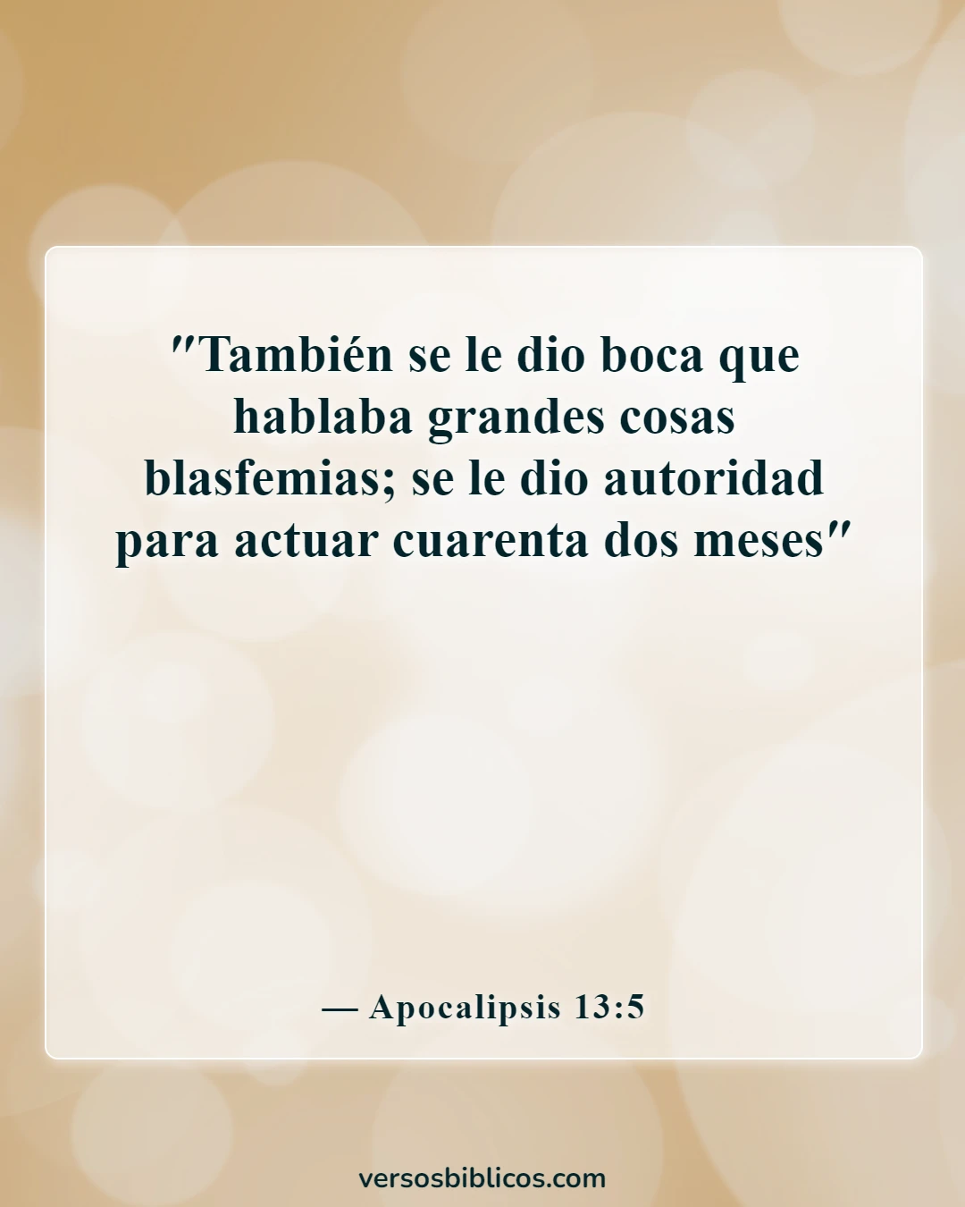 Versículos de la Biblia sobre el Anticristo (Apocalipsis 13:5)