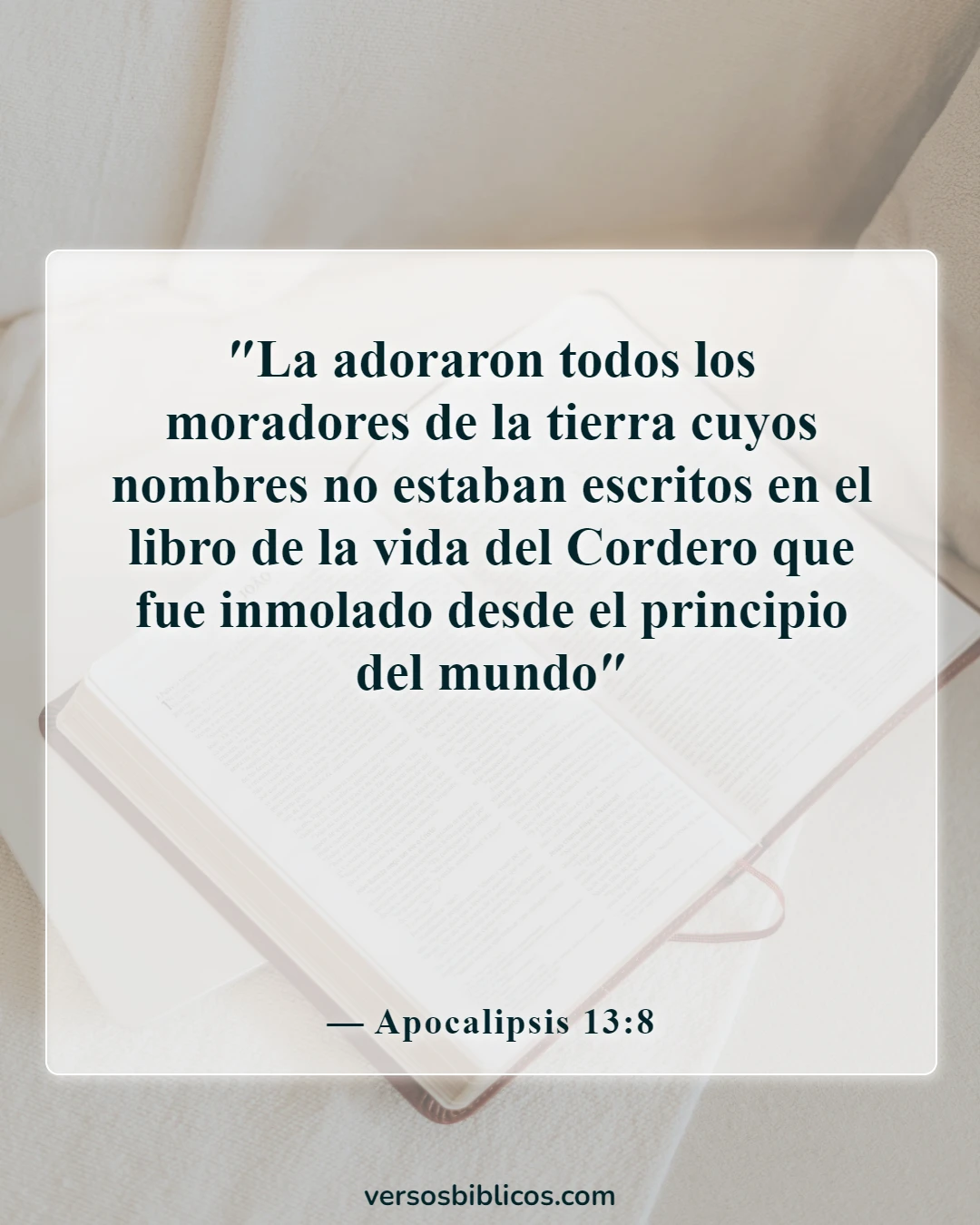 Versículos de la Biblia sobre el Anticristo (Apocalipsis 13:8)