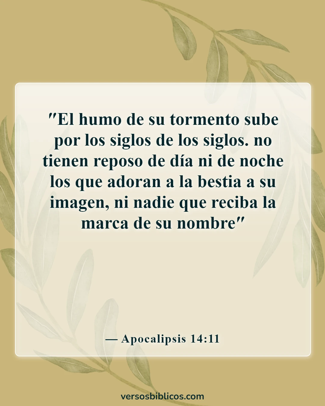 Versículos de la Biblia sobre el hecho de que el infierno es eterno (Apocalipsis 14:11)