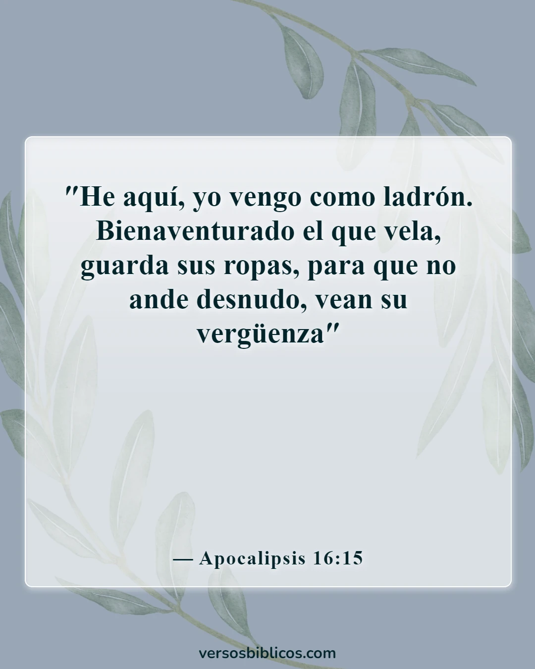 Versículos de la Biblia sobre la abominación desoladora (Apocalipsis 16:15)