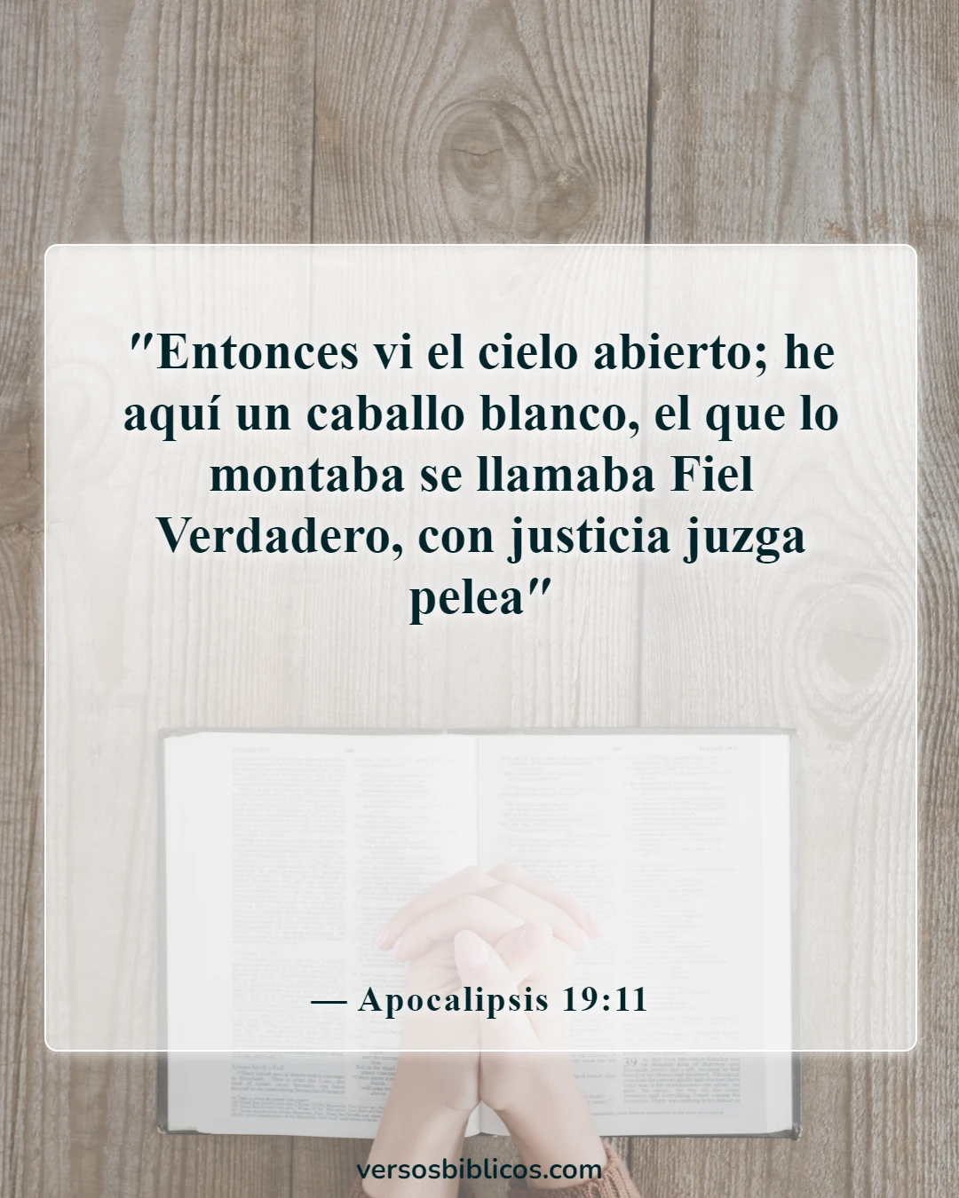 Versículos de la Biblia sobre Dios es un guerrero poderoso (Apocalipsis 19:11)