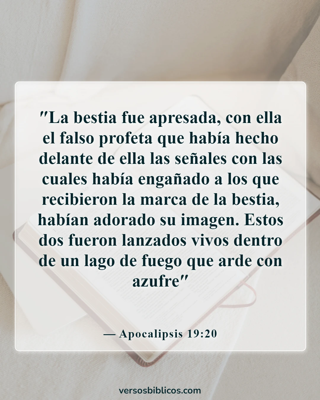 Versículos de la Biblia sobre el hecho de que el infierno es eterno (Apocalipsis 19:20)