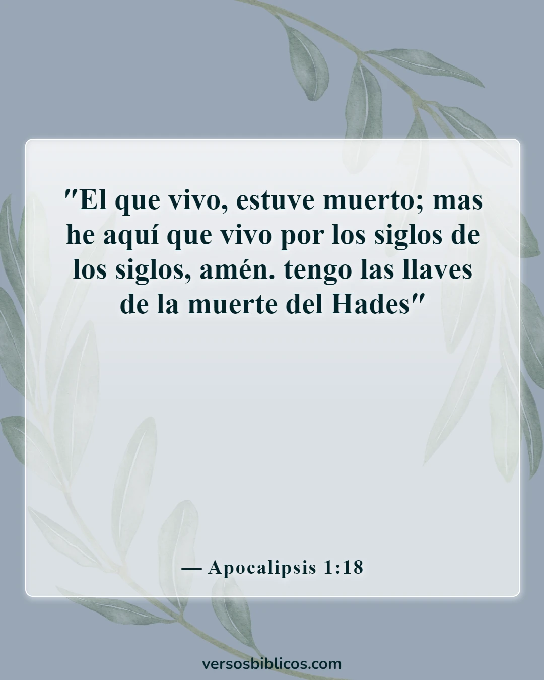 Versículos de la Biblia sobre la victoria de Cristo sobre la muerte (Apocalipsis 1:18)