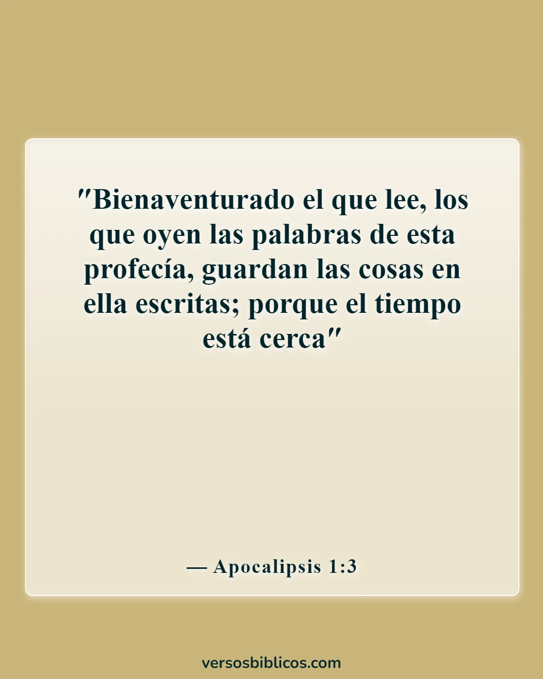 Versículos de la Biblia sobre poderosas profecías (Apocalipsis 1:3)