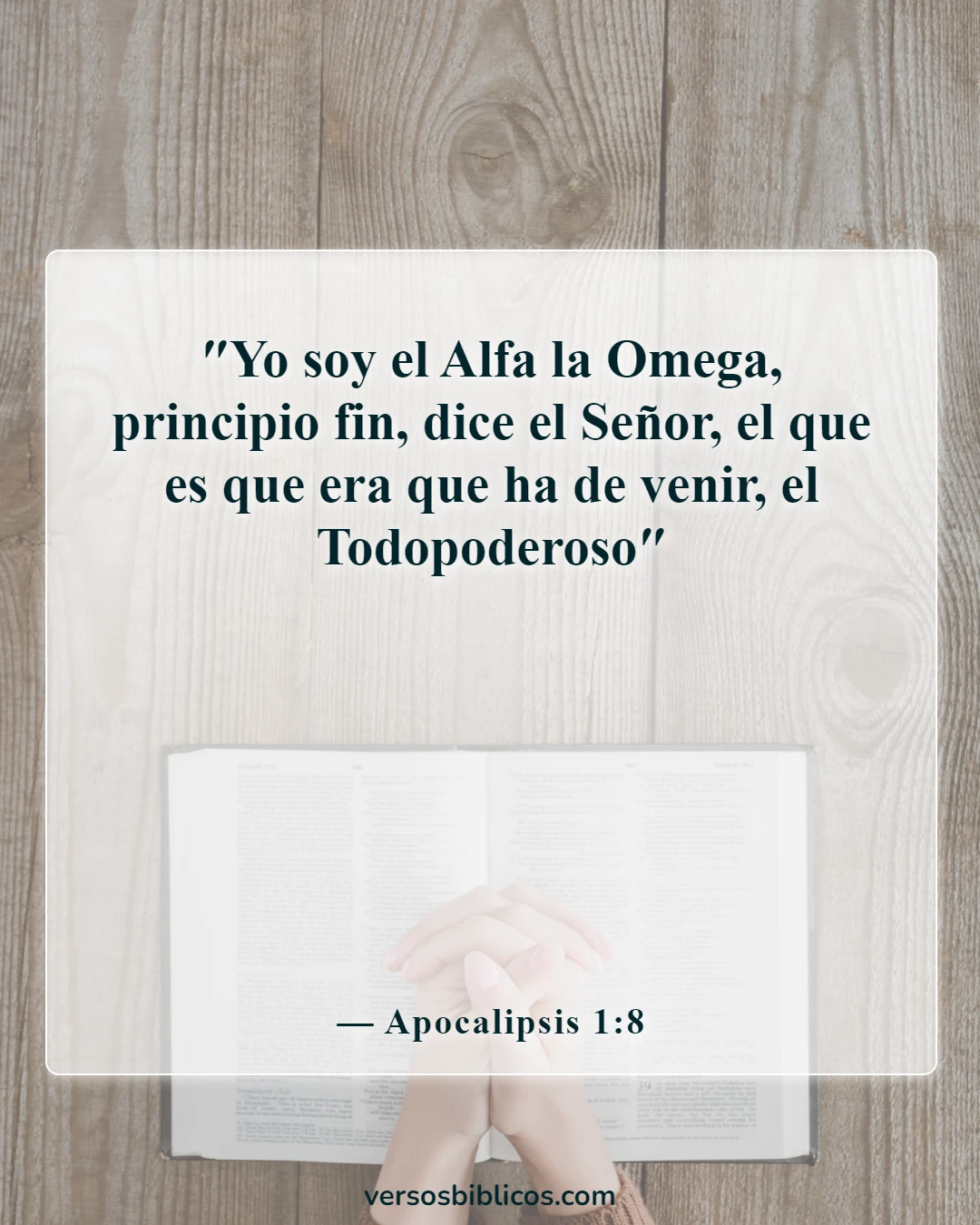 Versículos de la Biblia sobre la soberanía de Dios (Apocalipsis 1:8)