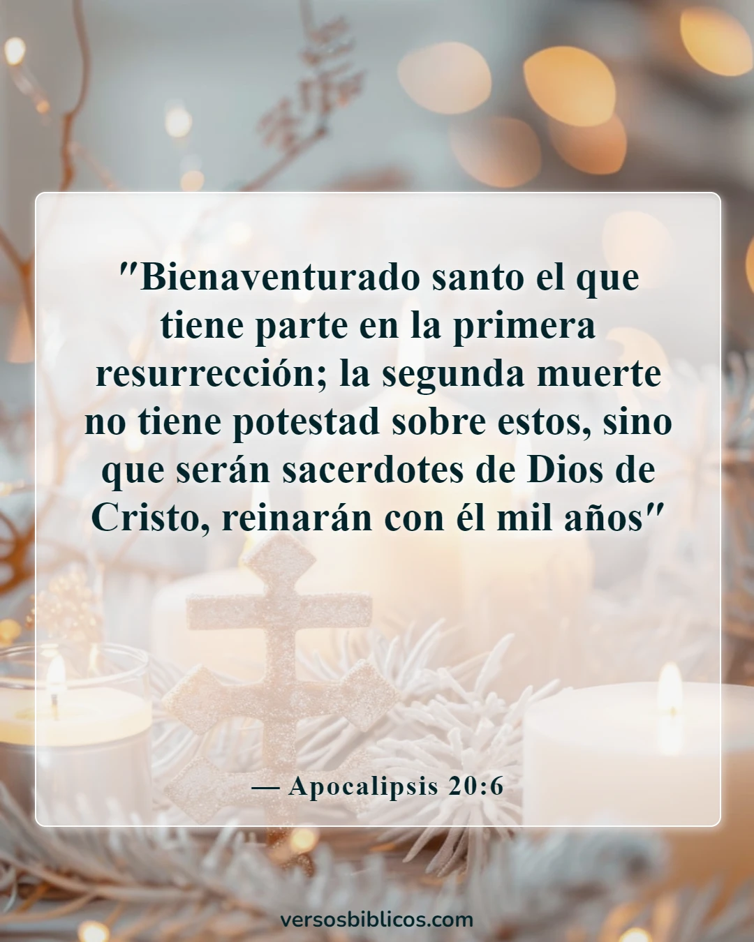 Versículos de la Biblia sobre la muerte eterna (Apocalipsis 20:6)