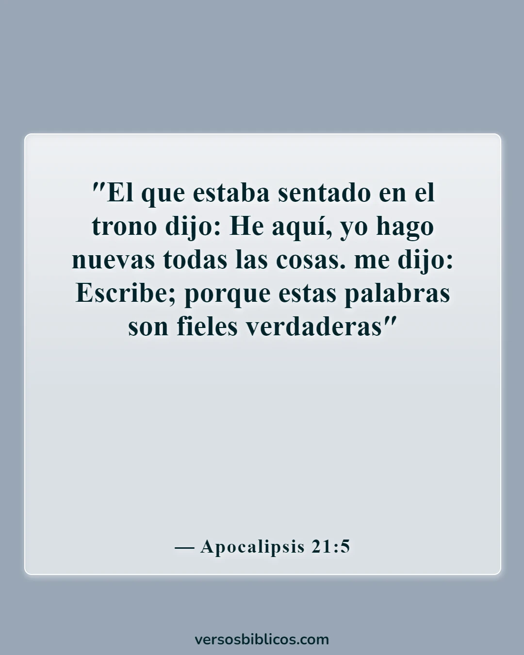 Versículos de la Biblia sobre cómo dejar una relación (Apocalipsis 21:5)