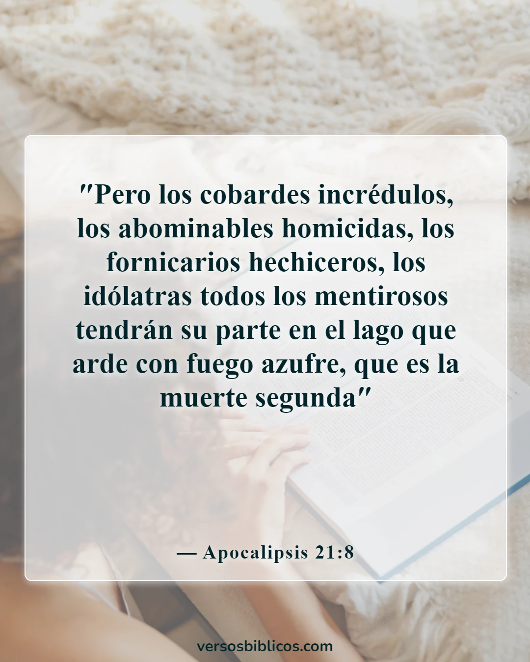 Versículos de la Biblia sobre el hecho de que el infierno es eterno (Apocalipsis 21:8)