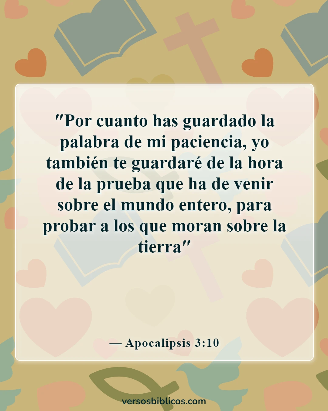 Versículos de la Biblia sobre la perseverancia (Apocalipsis 3:10)