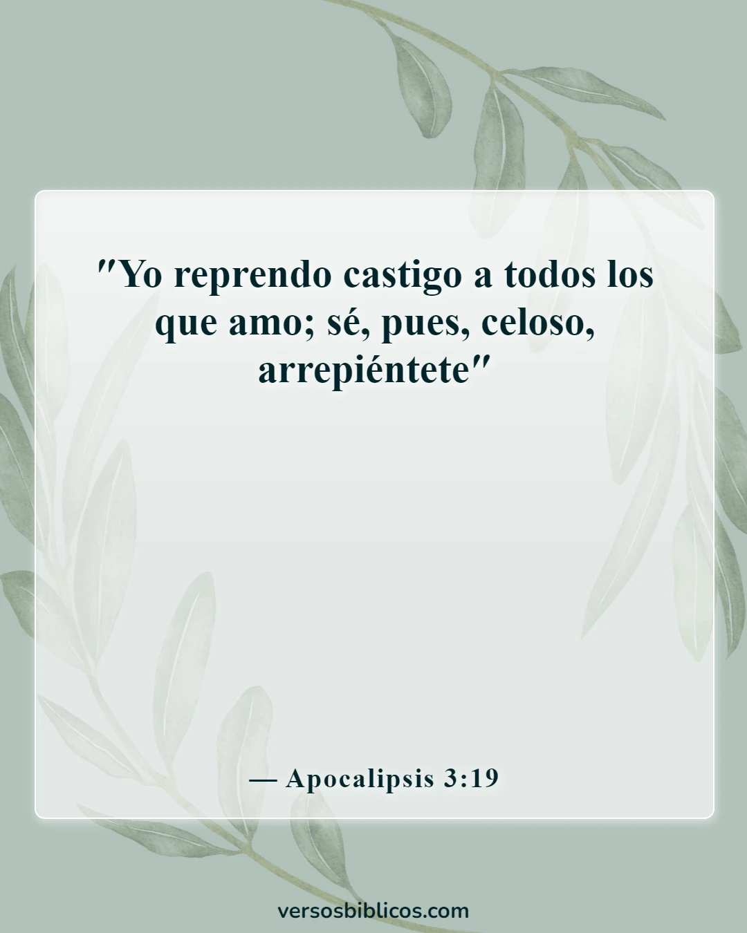 Versículos de la Biblia sobre el castigo (Apocalipsis 3:19)