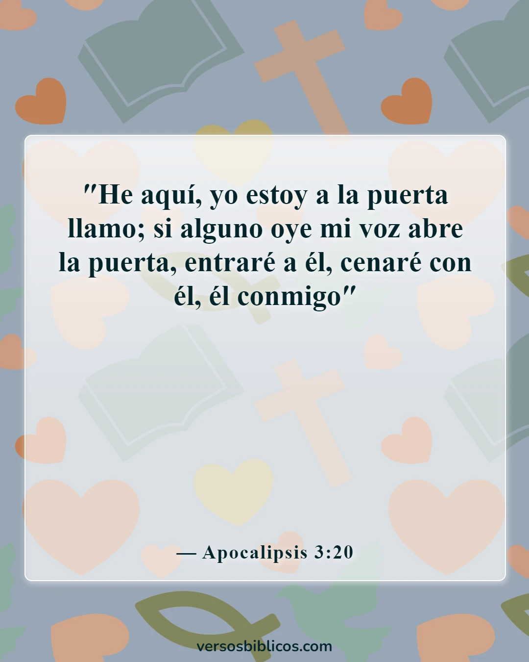 Versículos de la Biblia sobre no sentir la presencia de Dios (Apocalipsis 3:20)