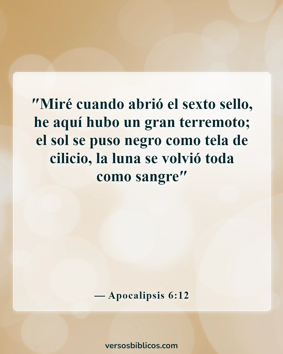 Versículos de la Biblia sobre el sol (Apocalipsis 6:12)